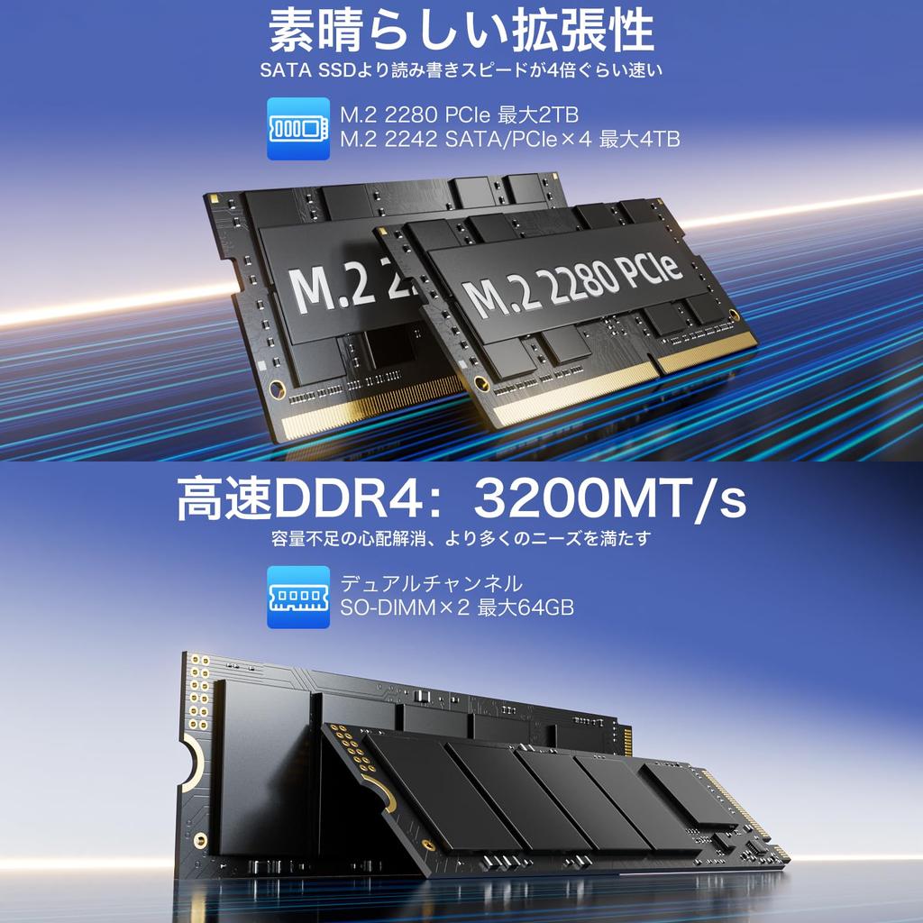 Mini PC GMKtec M3 plus PC Intel Core DDR4 Mini PC Ultimo Intel Alder Core i9 di 12a generazione Frequenza massima 14 thread Windows11 Pro TDP 45W Piccolo