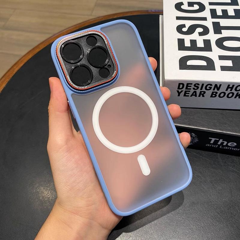 Applicable To Apple 16promax Metal Lens Ring Mobile Phone Case IPhone 14Pro Skin Scrub Protective Case 13