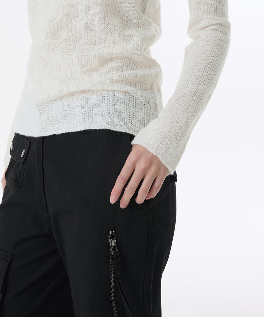 MUSINSA STANDARD WOMAN Women'S Sheer Vertical Textured Knit [Ivory]