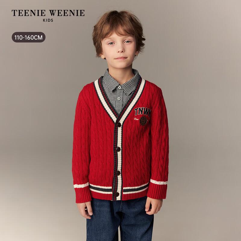 Teenie Weenie Kids Boys' Cable Knit V-Neck Cardigan