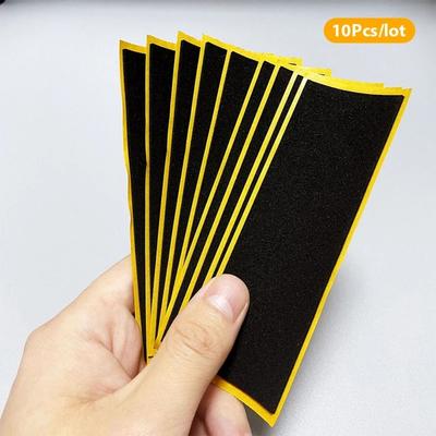 1/10Pcs New Foam Grip Fingerboard Grip Tapes Uncut Black Fingerboard Deck Stickers 110x38mm Self-adhesive Non-slip Stickers