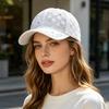 Shiny Rhinestone Lace Flower Baseball Cap Hollow Out Breathable Adjustable Ladies Spring Summer Hats