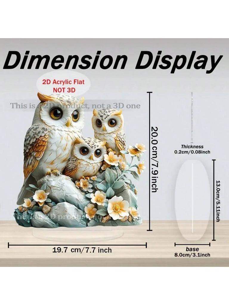 1 Eulenfamilien-Ornament, Sammlerstück im Anime-Stil, Heimdekoration, Bürodekoration, perfekt als Geschenk und Dekoration!