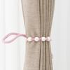 2Pcs Curtain Tiebacks with Pearls, Handmade Decorative Curtain Holdbacks Rope, Outdoor Farmhouse Tie Backs for Curtains, Curtain Holders for Drapes