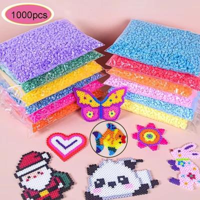1000 st 2,6 mm Hama-pärlor Spridda pärlor Handgjort Hantverk Smältpärlor Barns Lärande