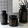 Vaso Preto Minimalista Nórdico - Branco Fosco, Decoração de Flores para Sala de Estar Pequena