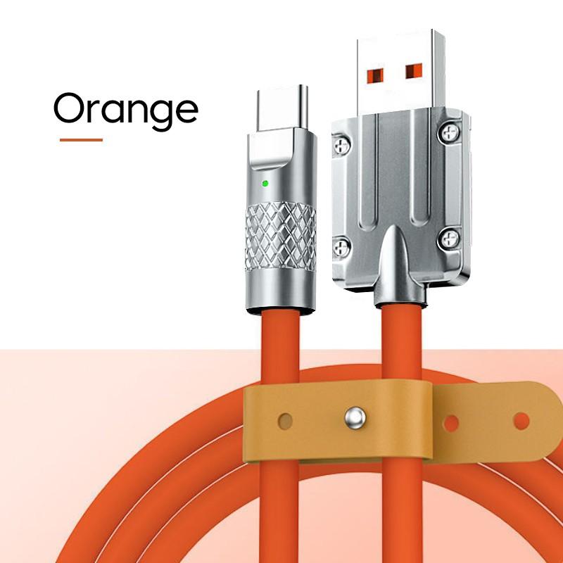 120W 6A Super Fast Charge Type C Liquid Silicone Cable Quick Charge 1M USB To Usb C Fast Charger Cable for Huawei Samsung Xiaomi