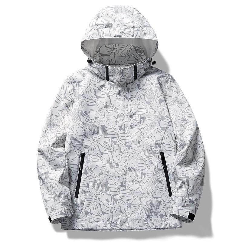 Unisex Camo Outdoor Windproof Waterproof Hooded Jacket Hiking Camping Travel Lightweight Breathable Sport Coat