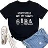 LOOKFACE Women's T-Shirt Graphic Tees Sometimes Printed Casual Short Sleeve Tops