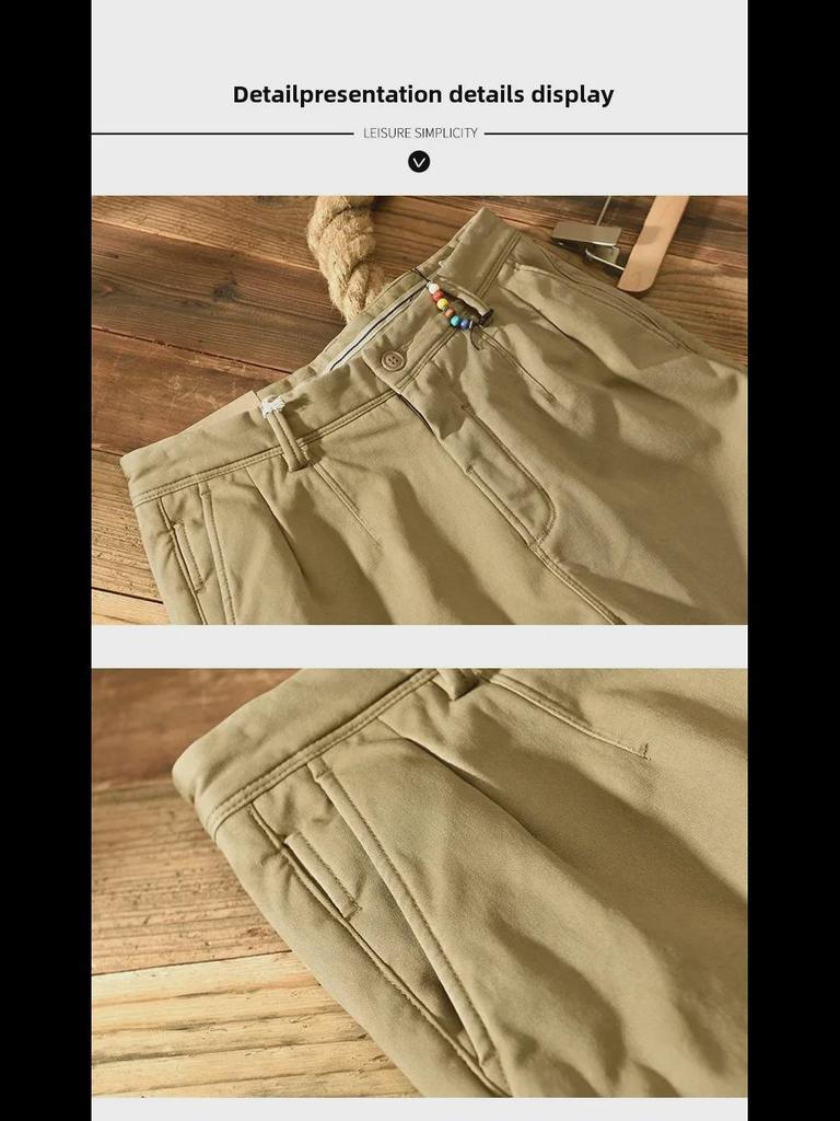 Z338 Herren Baumwolle Samtgefütterte Lässige Overalls - Herbst/Winter Kollektion