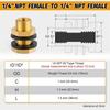 Solid Brass Bulkhead Fittings(2-Pack), 1/4 NPT Taper Female, 3/4" Straight Male Thread Water Tank Connectors