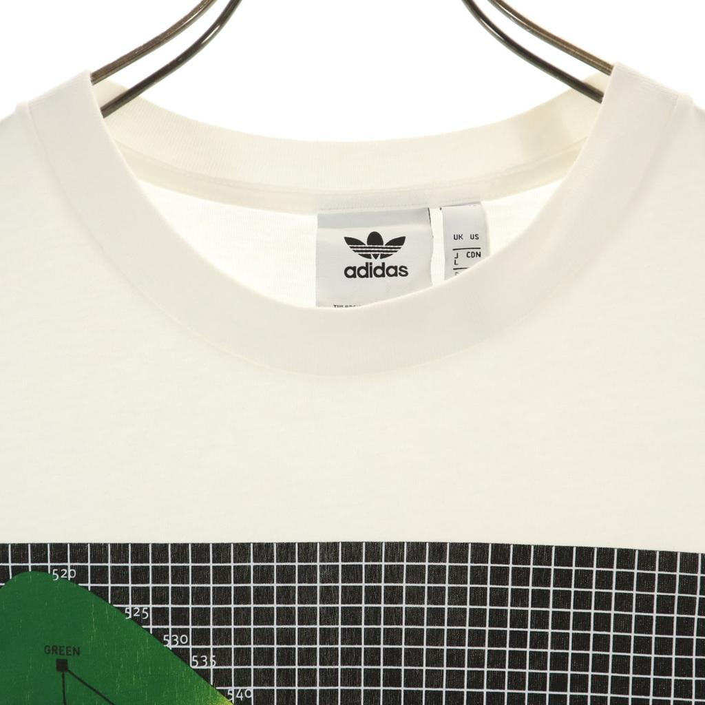 adidas Originals Spectrum Print Short Sleeve T-shirt L Off White Men's Used