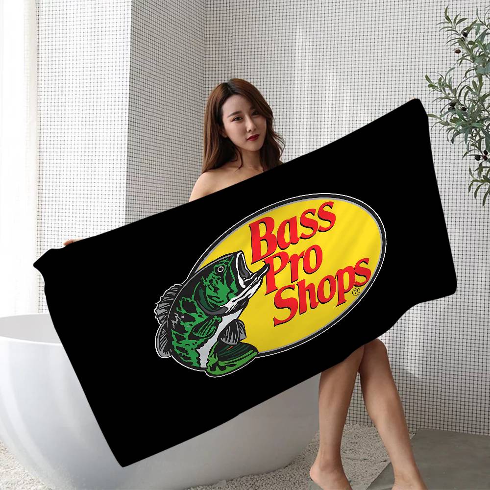 Fiskemärke Bass-Pro-Shops Badlakan Mikrofiber Mjuk Vattenabsorberande Andningsbar För Flickor Barn Dekorativ Tecknad Strandhandduk