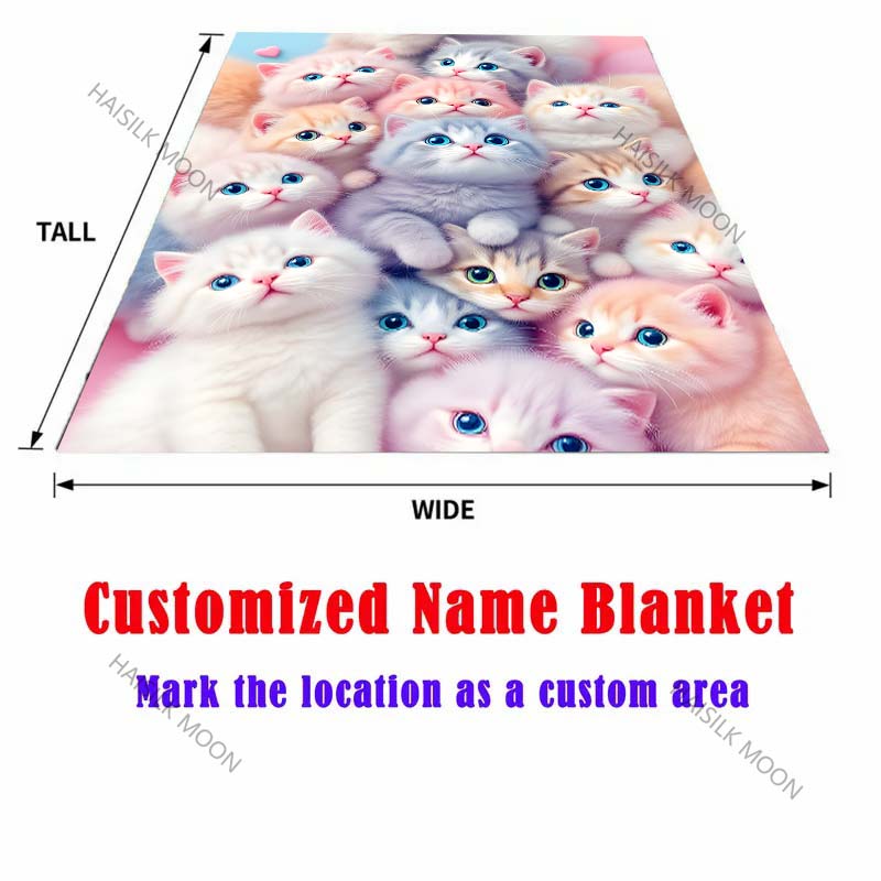 Multi-Sizes A Group of Cats Pink Blanket Warm Soft for Sofa Bed Home Travel Camping Blanket All Seasons Holiday Gifts