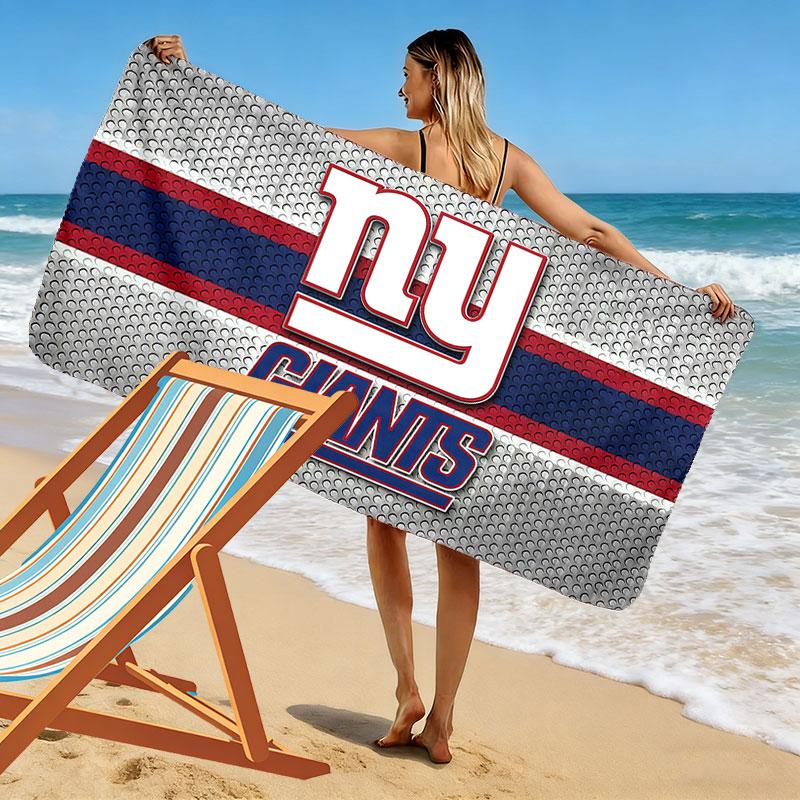New York Giants Print Beach Towel, Large Soft Quick Dry Towel for Beach Camping Swimming