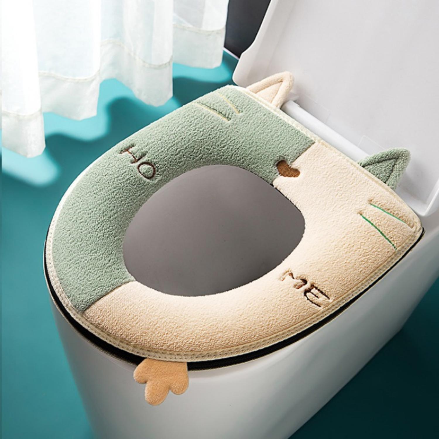 

Thickened And Warm Toilet Seat Cushion, Household Toilet Seat Cover, Plush Toilet Seat Cover, Universal Warm Toilet Seat Cushion