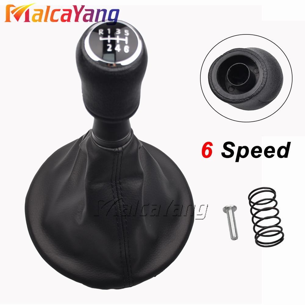 

For VW Transporter T5 T5.1 Gp 2003-2011 T6 Gear Shifter Knob Lever Manual 5 6 Speed With PU Leather Dustproof Cover 6 Speed
