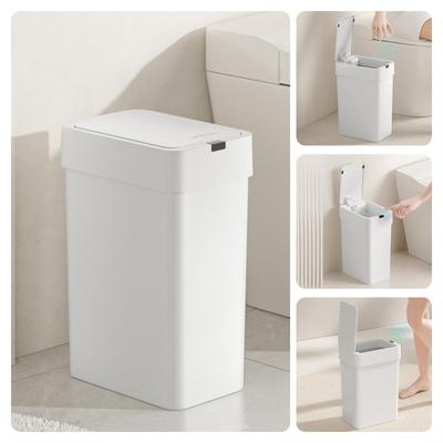 LYNLOO Automatic Trash Can with Lid 9L Slim Sensor Width 22 X Depth 15 X Height 32cm Smart Trash Can 2 AA Batteries Touchless Trash Can Sealed