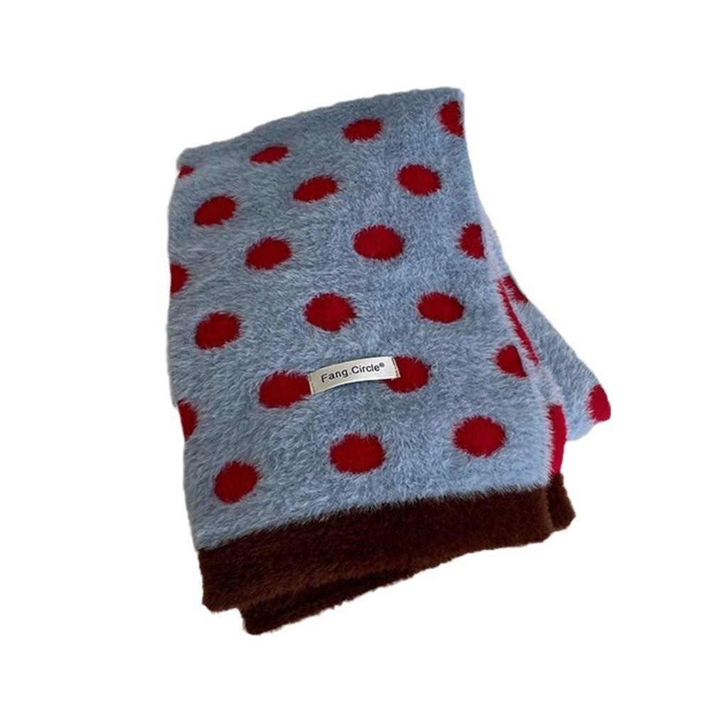 Double-Sided Color-Block Scarf Soft Plush Long Scarf Fashionable Luxury Wraps Shawl  Autumn Winter