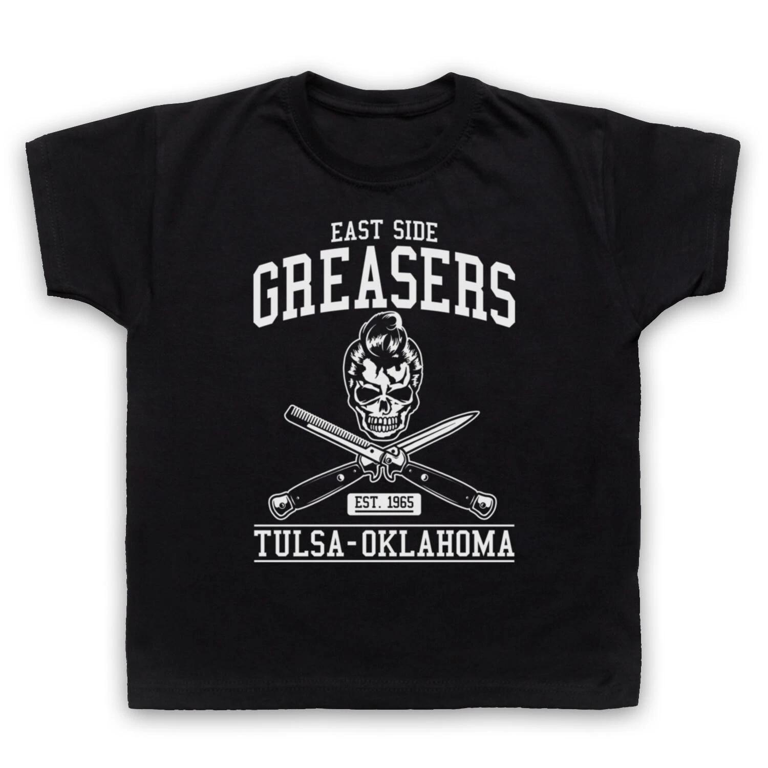 OUTSIDERS EAST SIDE GREASERS SOCS TULSA OKLAHOMA 80 s TEEN KIDS CHILDS T-shirt 110