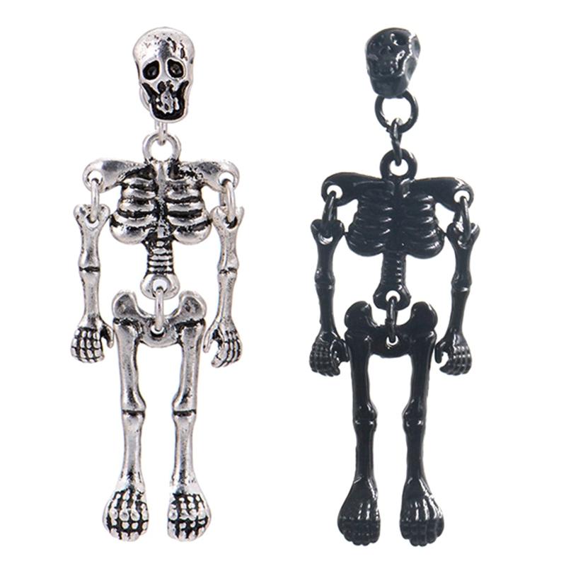 2022 Trendy Earrings European and American Fashion for Creative Punk Retro Skull Robot Earrings Halloween Jewelry Gifts