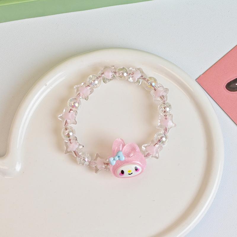 Cartoon Cute  Beaded Kawaii Bracelet  Cinnamoroll Kuromi Imitation  Bracelet High-Value Boudoir Honey Gift