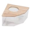 Hamster Bath Box Right Angle Fan Acrylic Safe Hamster Sand Bathroom for Small Pet Hamster