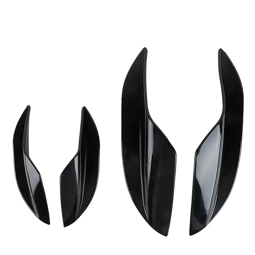 

4Pcs/set PVC Front Rear Bumper Spoiler Car Front Bumper Lips Fins Styling Splitter Auto Modification Parts Decorative Stickers чёрный