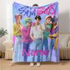 Custom Name Saja Boys Theme Printed Blanket - Perfect for Couch, Bed, Travel & Outdoor Use | Machine Washable, Cozy & Durable.