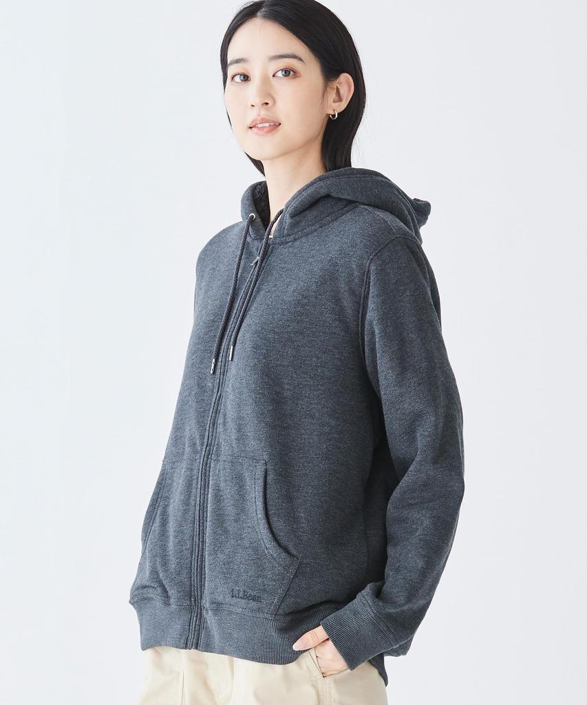 1912 Sherpa Lining US Size Charcoal Heather 1000087985 L.L.Bean Women's Hoodie, Fit, Petite, L, Gray,
