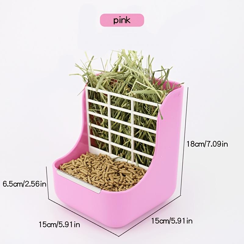 2-in-1 Hay Feeder for Small Pets - Plastic Rabbit Hay Feeder, Suitable for Rabbits, Guinea Pigs, Chinchillas