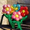 Colorful Flower Foil Balloons - Metallic Party Decor for Birthdays & Weddings,Handheld Photo Props&Atmosphere Creators