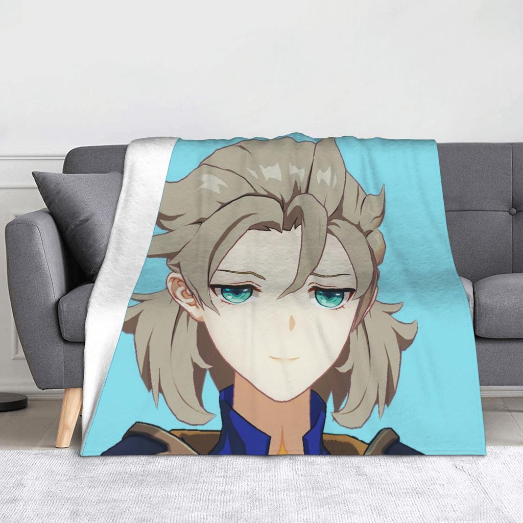 Genshin Impact Gorou Blanket Flannel Printed  Breathable Warm Throw Blankets for Bed Couch Plush Thin Quilt