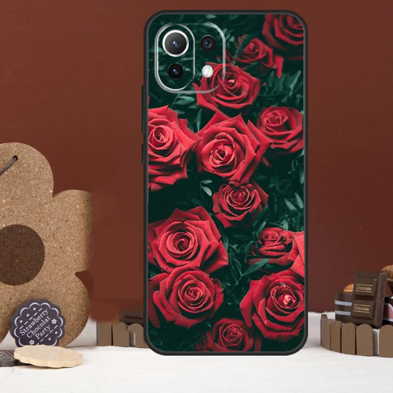 

Flower Red Rose Case For Xiaomi 14 15 Ultra 15T 14T 13T 17 Pro Max POCO X7 Pro X5 X6 F5 F6 F7 F8 Ultra Cover Xiaomi 15 Ultra