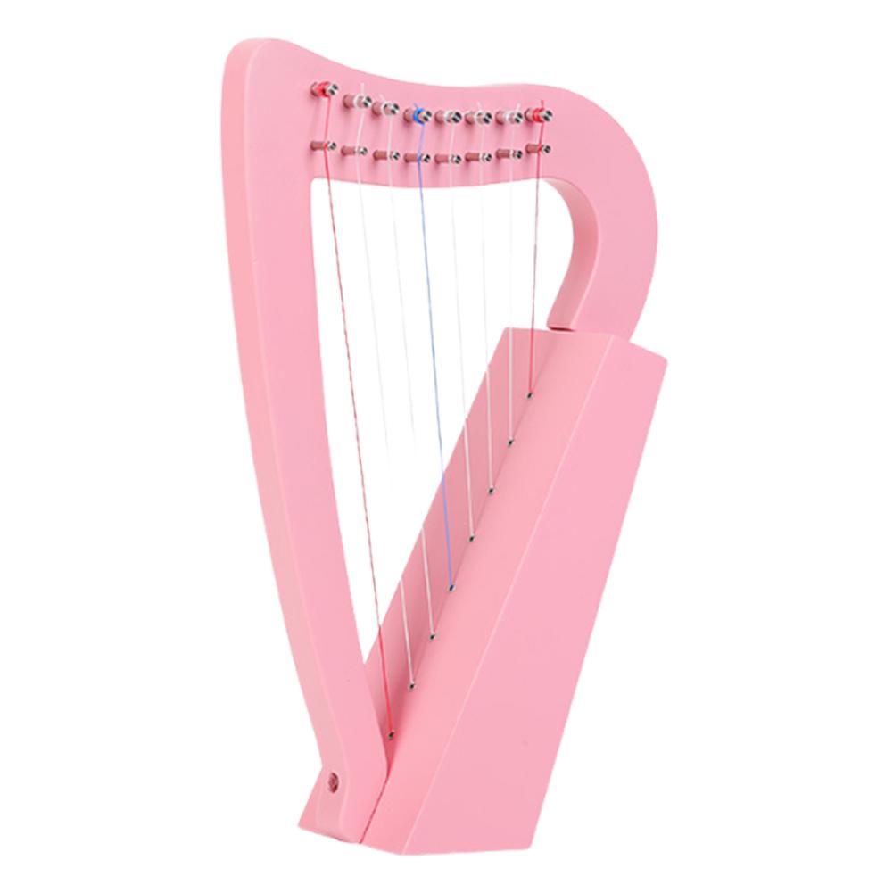 8 Strings Lyre Harp Solid Wood Mini Harp with Tuning Wrench Stringed Instrument for Kids and Adult Beginner