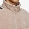 adidas Jachetă sport cu fleecă în dungi Neo, îmbrăcăminte exterioară unisex gri maro HY2684