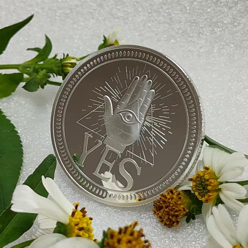 Retro Dual Sided Yes No Decision Coin Anti-Corrosion Metal for Party Games Decision Making Gift for Teen Adult Collection