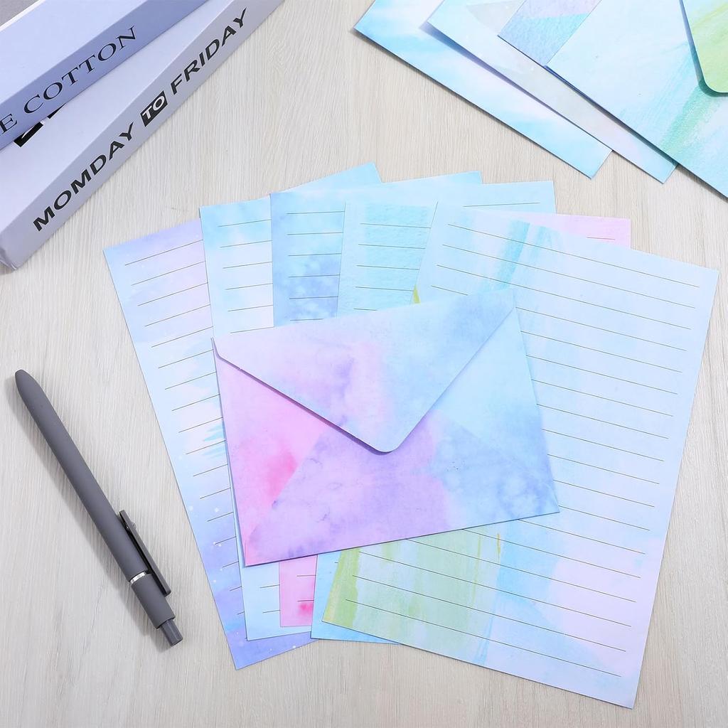 Stationary Paper and Envelopes Set,30Pcs Cute Letter Writing Stationery & 15PCS Envelopes Stationary Set for Writing Letters for Invitations Gifts