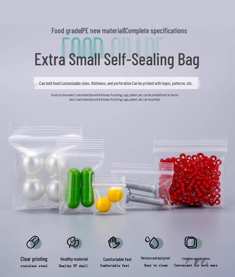 3x4x16 Silk Pouch: Dustproof, Clear, Self-Sealing Bag for Mini Jewelry