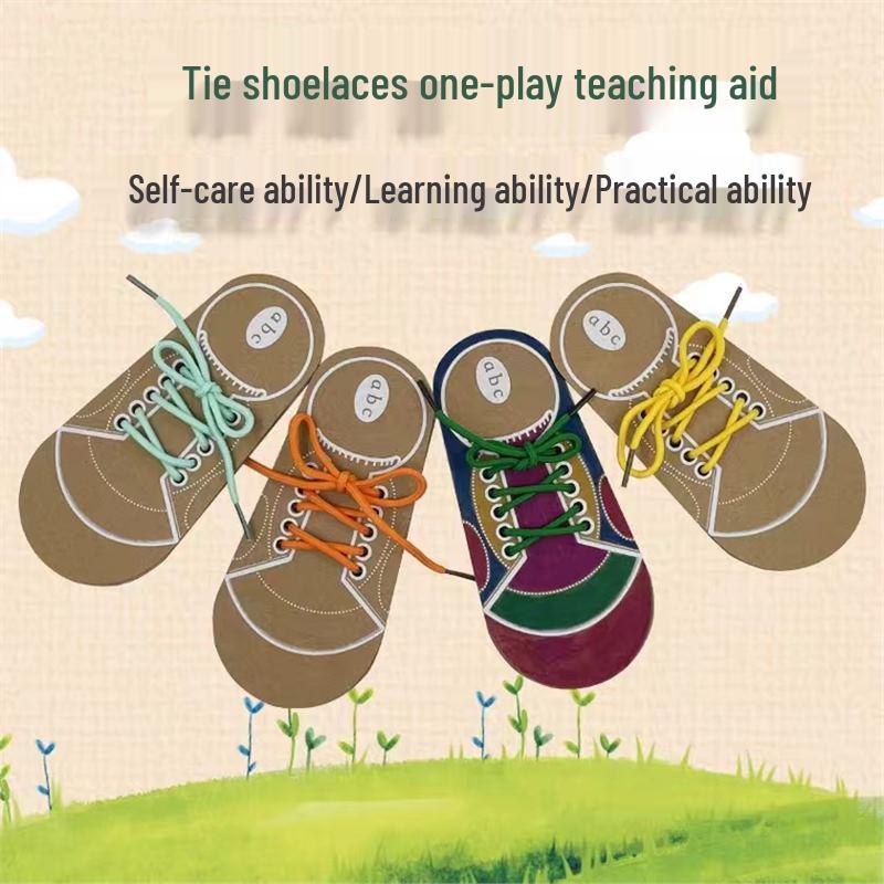 

Learn to Tie Shoelaces - Educational Play Kit for Kindergarten