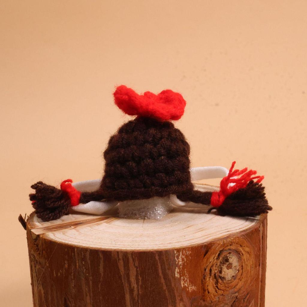 Valentine's Pearl Desktop Goose Set with Mini Knitted Hat & Adjustable Wings Clothing