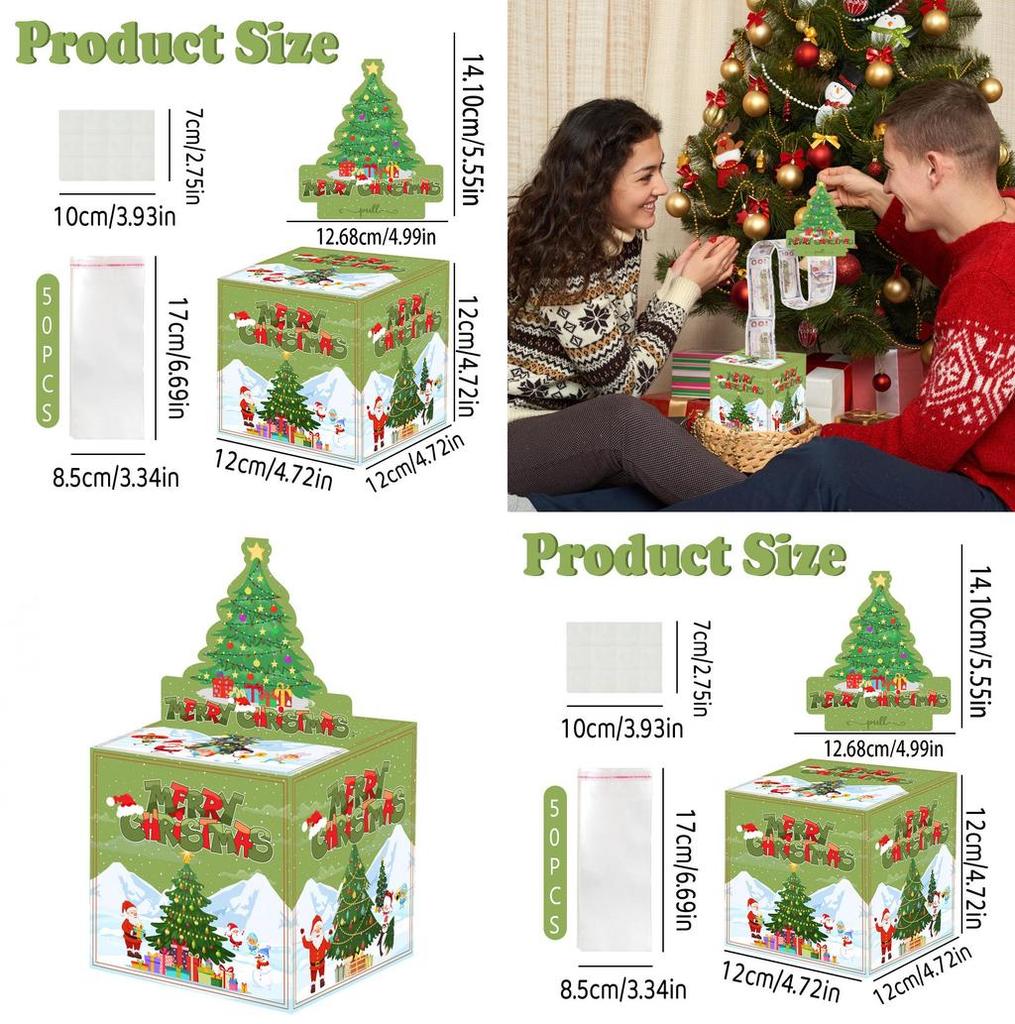 Christmas Tree Party Decor Gift Box For Holiday Celebration And Surprises