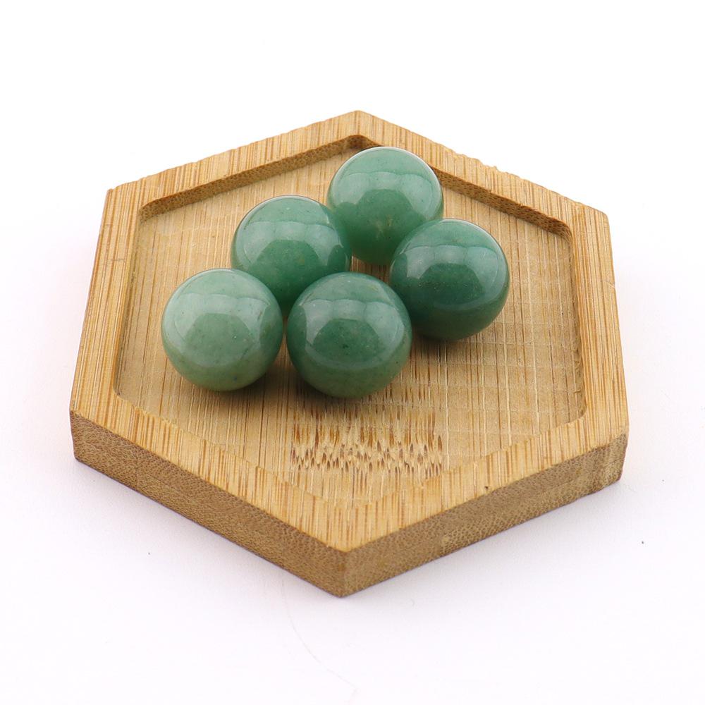 16mm Natural Agate Crystal Ball Ornament - Holeless Round Semi-Precious Stone for DIY Jewelry (BJ12)