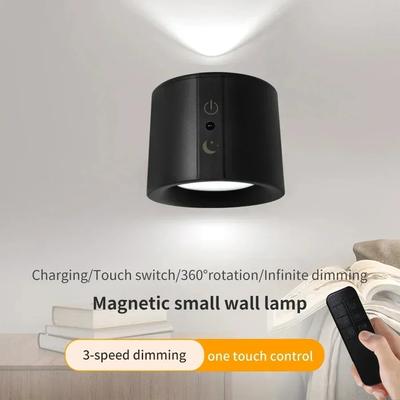 Magnetische LED Wandleuchte Wiederaufladbar Touch-Steuerung Doppelkopf-Spotlampe 360 Drehbar Kabellose Wandleuchten Für Schlafzimmer