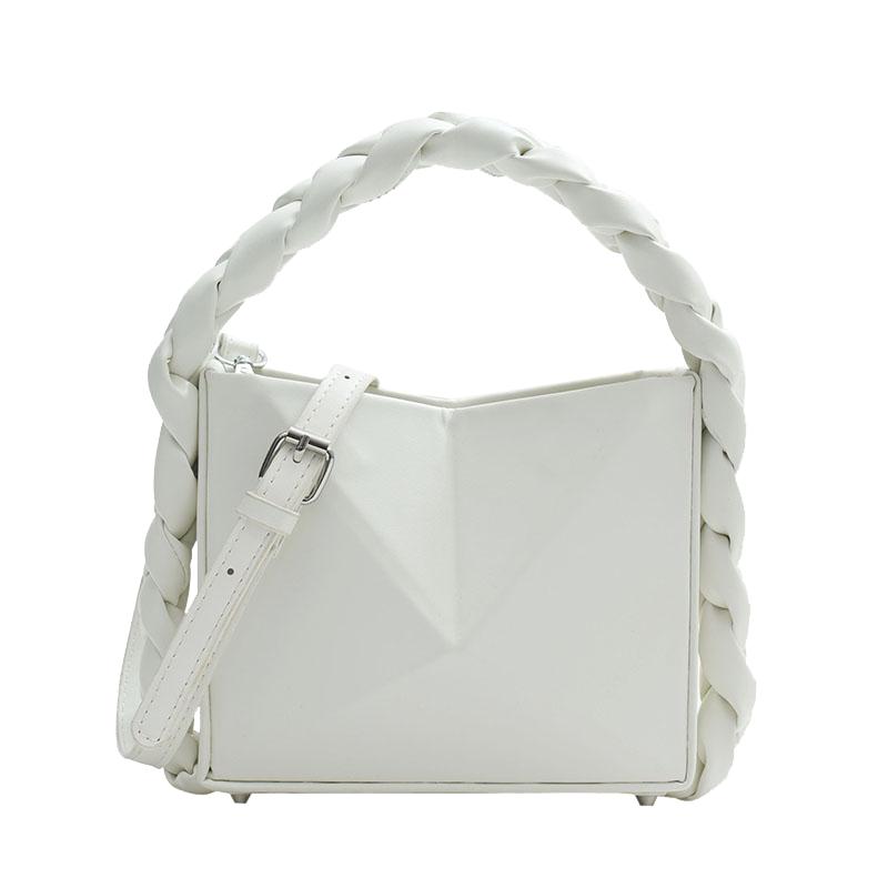 Exclusive Square Shoulder Bag for Women Monochromatic Triangular PU Versatile Design New Style Fashion High Quality