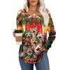 Women's Retro Printed Fashionable Long-sleeved Top