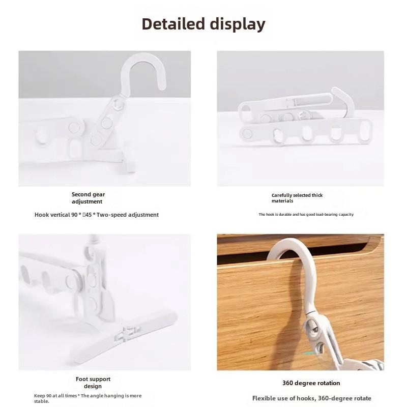 Portable Folding Drying Rack: Multifunctional Travel Hanger with Five Slots for Clothes, Ideal for Hotel and Business Trips.