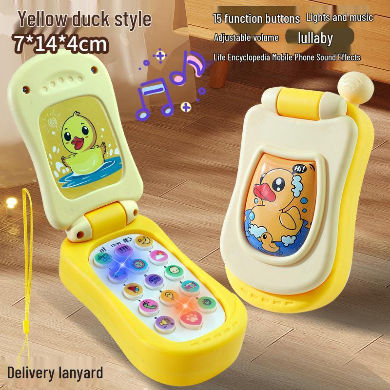 Children's Multifunctional Educational Music Phone Toy with Cartoon Lights