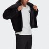 Adidas Velvet Bomber Long Sleeve Jacket Men Outerwear Black H25097