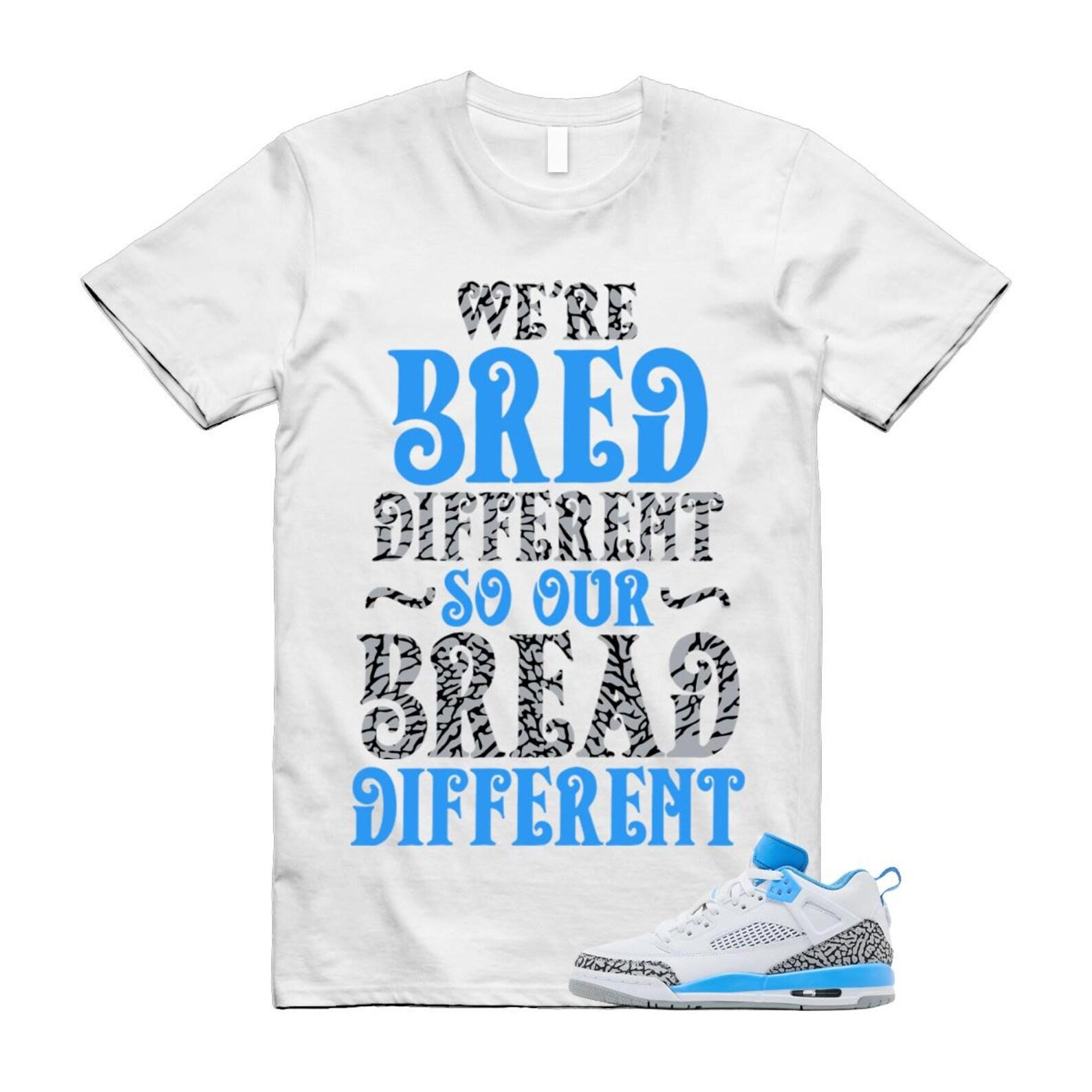Spizike UNC University Blue White Wolf Grey Anthracite Low T Shirt Match BREAD S